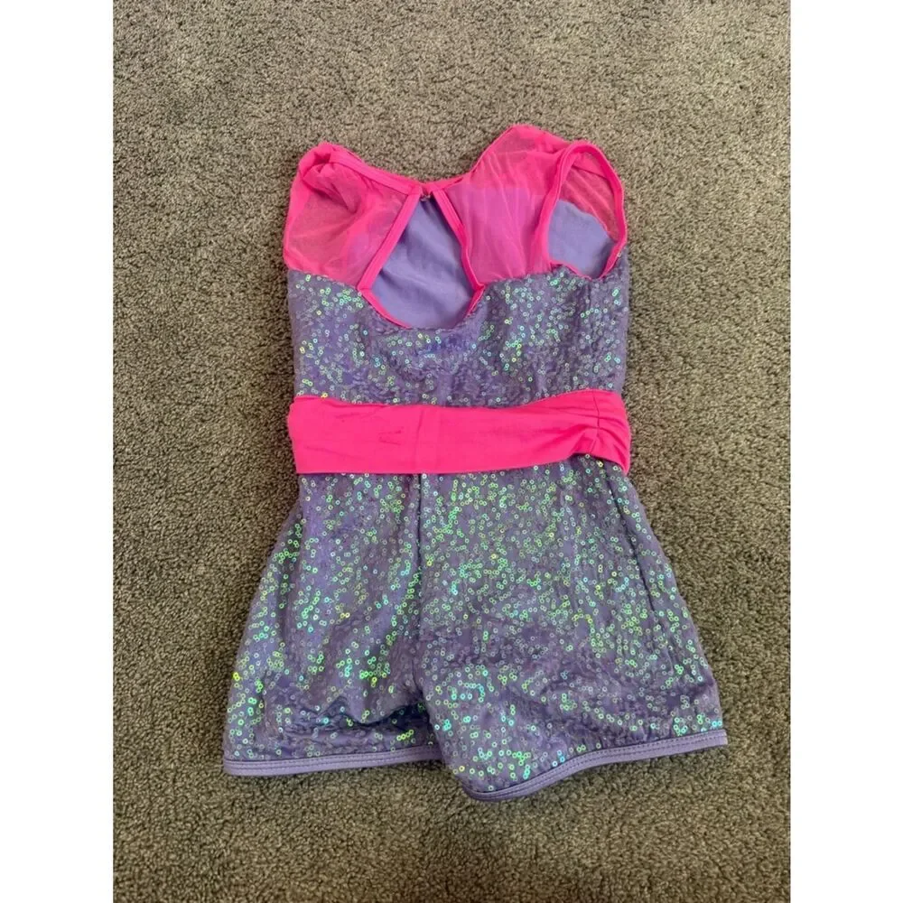Alexandra Collection Lollipop Lane Purple Sequin Dance Costume Sz 8